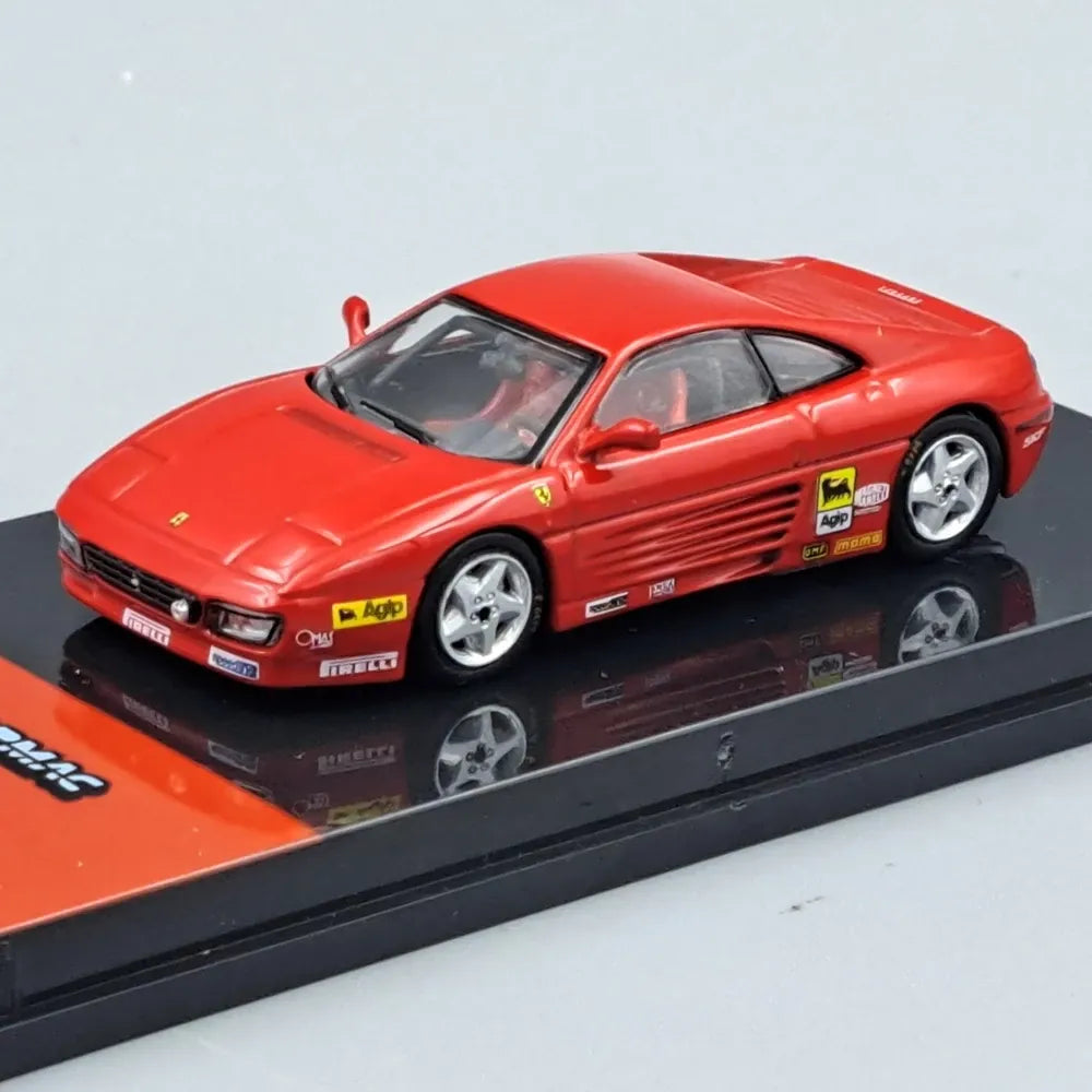 IXO Models Tarmac Works Hobby64 Scale 1:64 Premium Diecast Car Model with Acrylic Case - Ferrari 348 Challenge Presentation