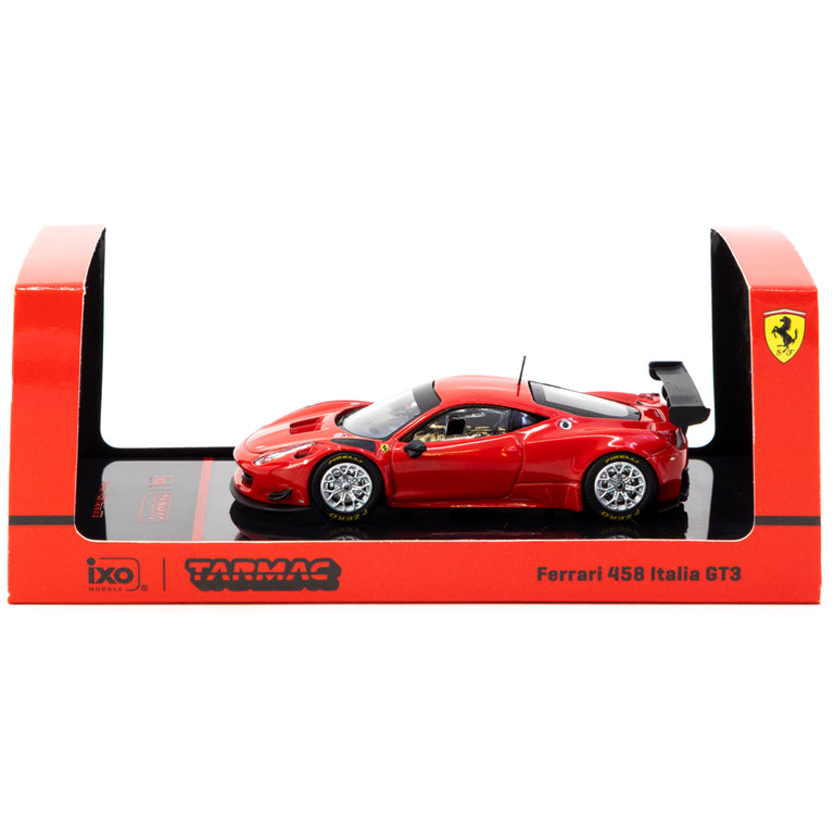 IXO Models Tarmac Works Road64 Scale 1:64 Premium Diecast Car Model with Acrylic Case - Ferrari 458 Italia GT3