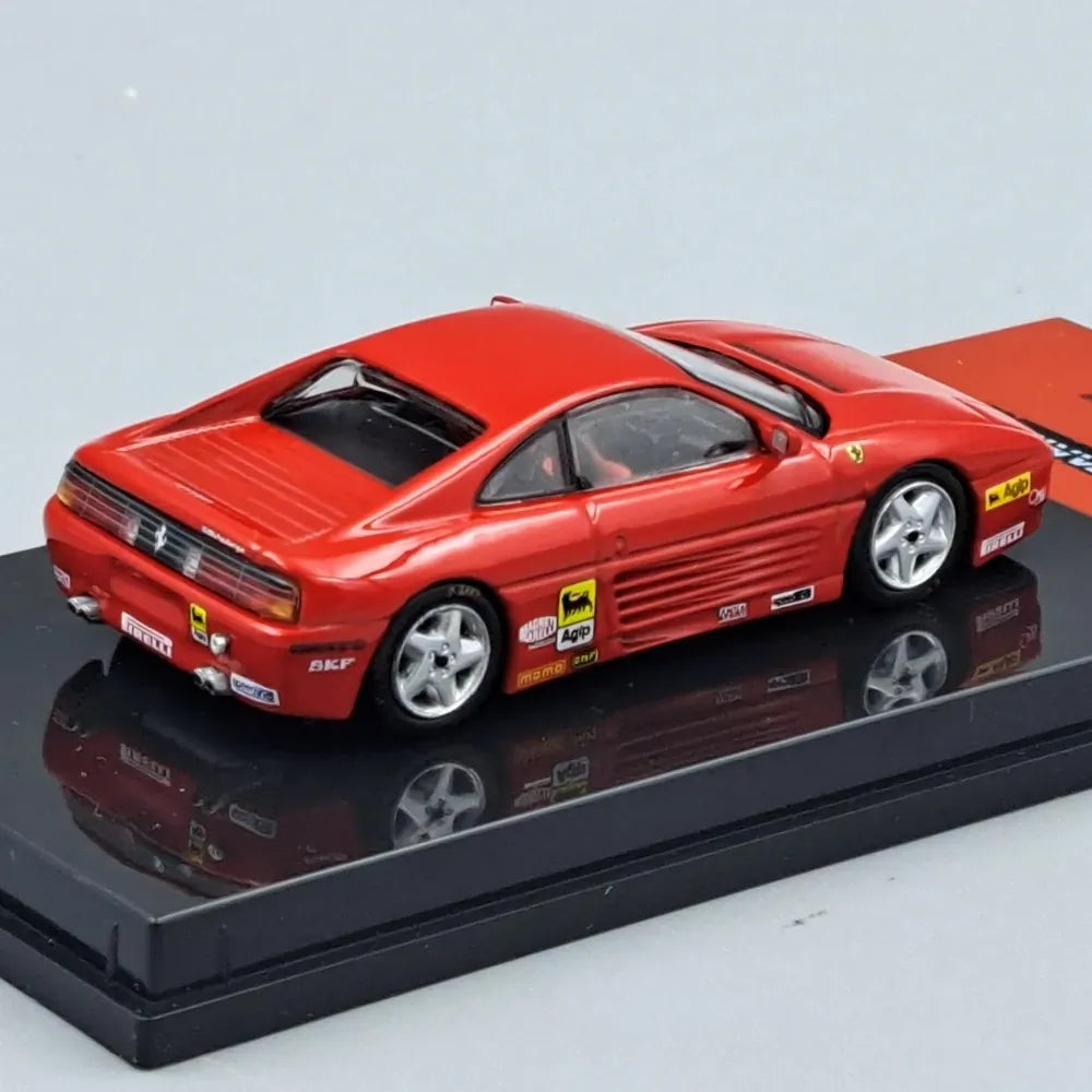 IXO Models Tarmac Works Hobby64 Scale 1:64 Premium Diecast Car Model with Acrylic Case - Ferrari 348 Challenge Presentation