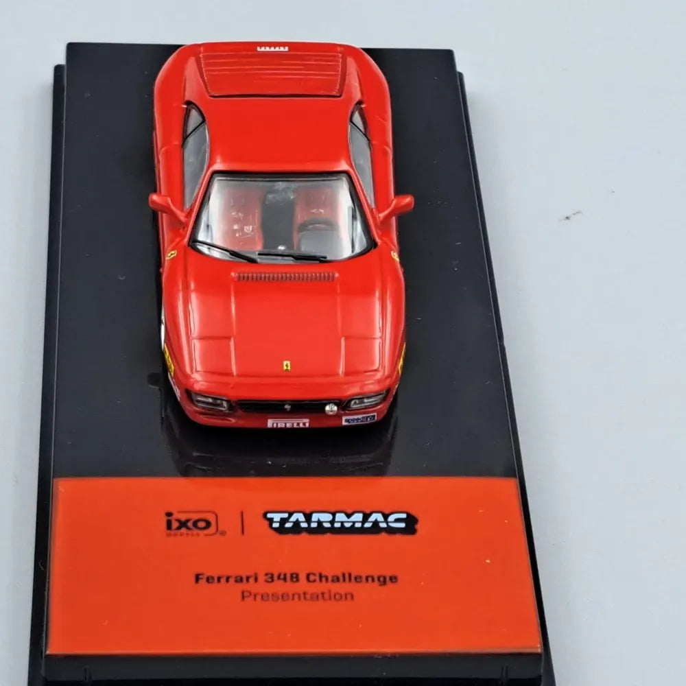 IXO Models Tarmac Works Hobby64 Scale 1:64 Premium Diecast Car Model with Acrylic Case - Ferrari 348 Challenge Presentation