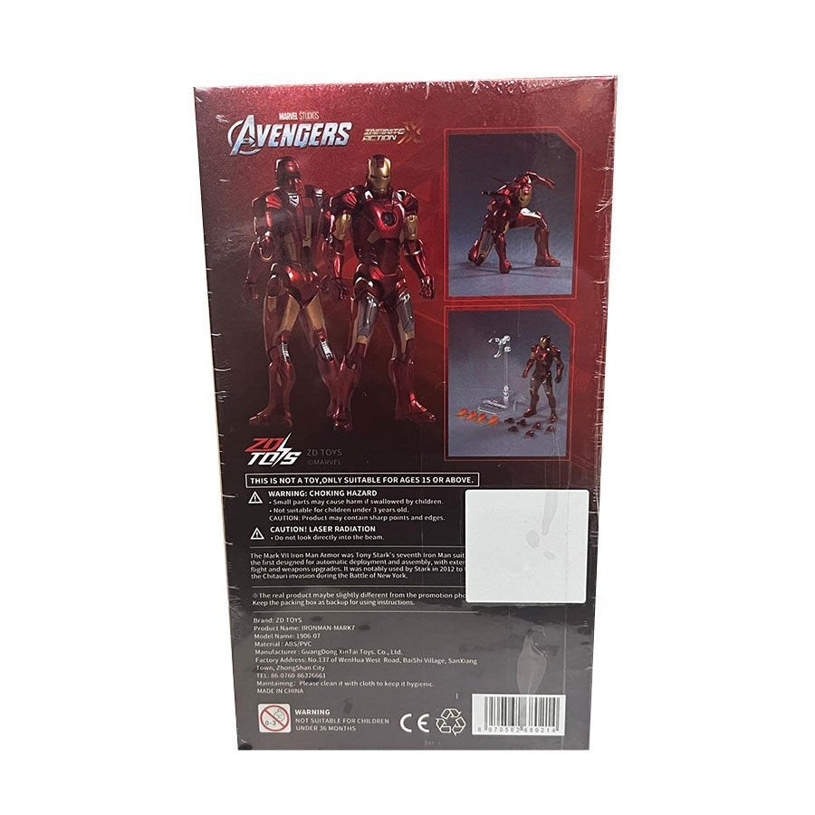 Marvel Studios The Avengers : The Infinity Saga 1:10 Scale Iron Man Mark MK07 Figure by ZD Toys (Size-7 Inch)