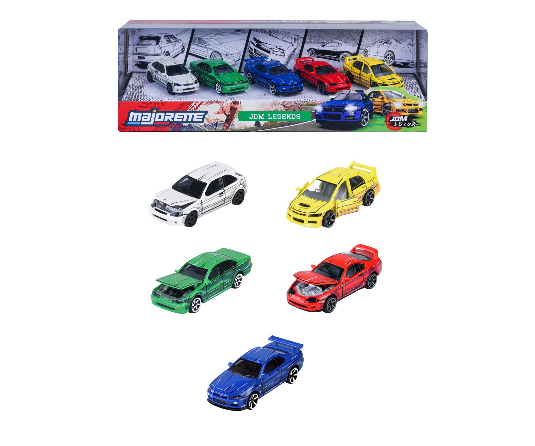 Majorette JDM Legends Anime Giftpack Premium Diecast Car Model - Set of 5