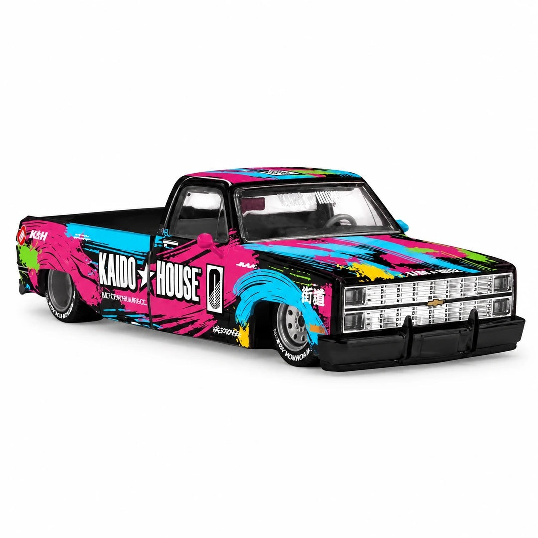 Kaido House x MINI GT Chevrolet Silverado Dually Kaido Splash V1 1:64 Diecast Model Car