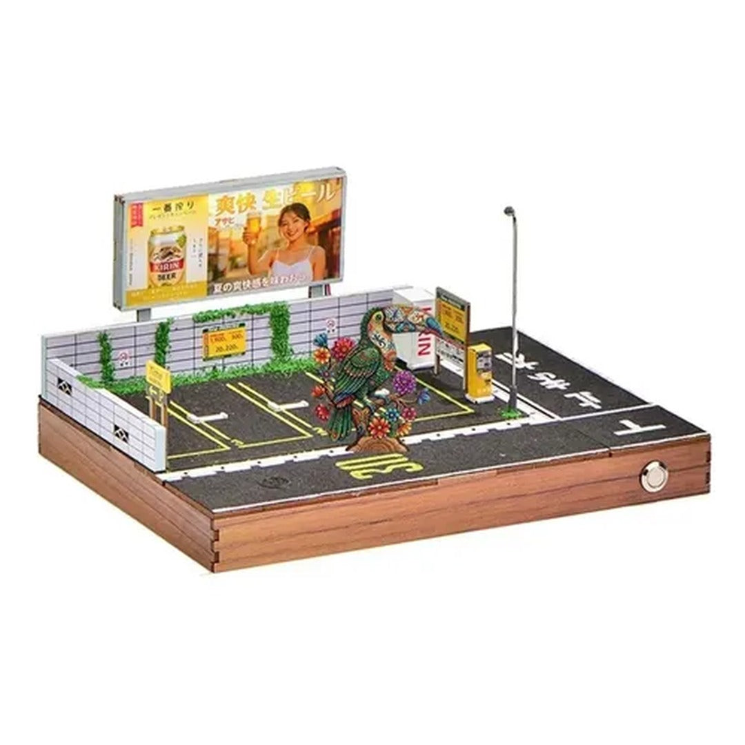 Japanese Parking Lot LED Diorama with Kirin Beer Billboard alternate decoration variant