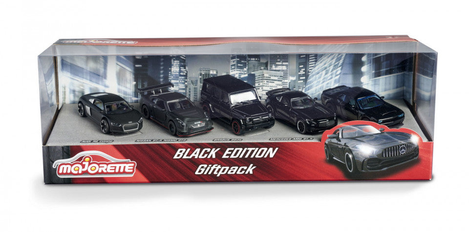 Majorette Black Edition 2023 Giftpack Premium Diecast Car Model - Set of 5