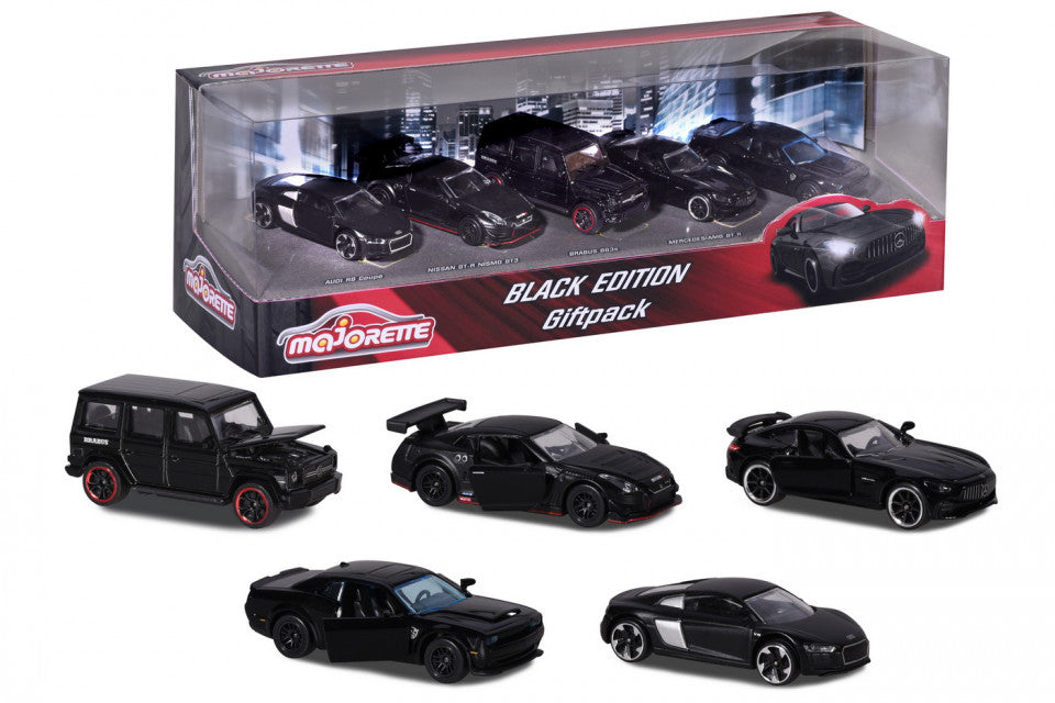 Majorette Black Edition 2023 Giftpack Premium Diecast Car Model - Set of 5