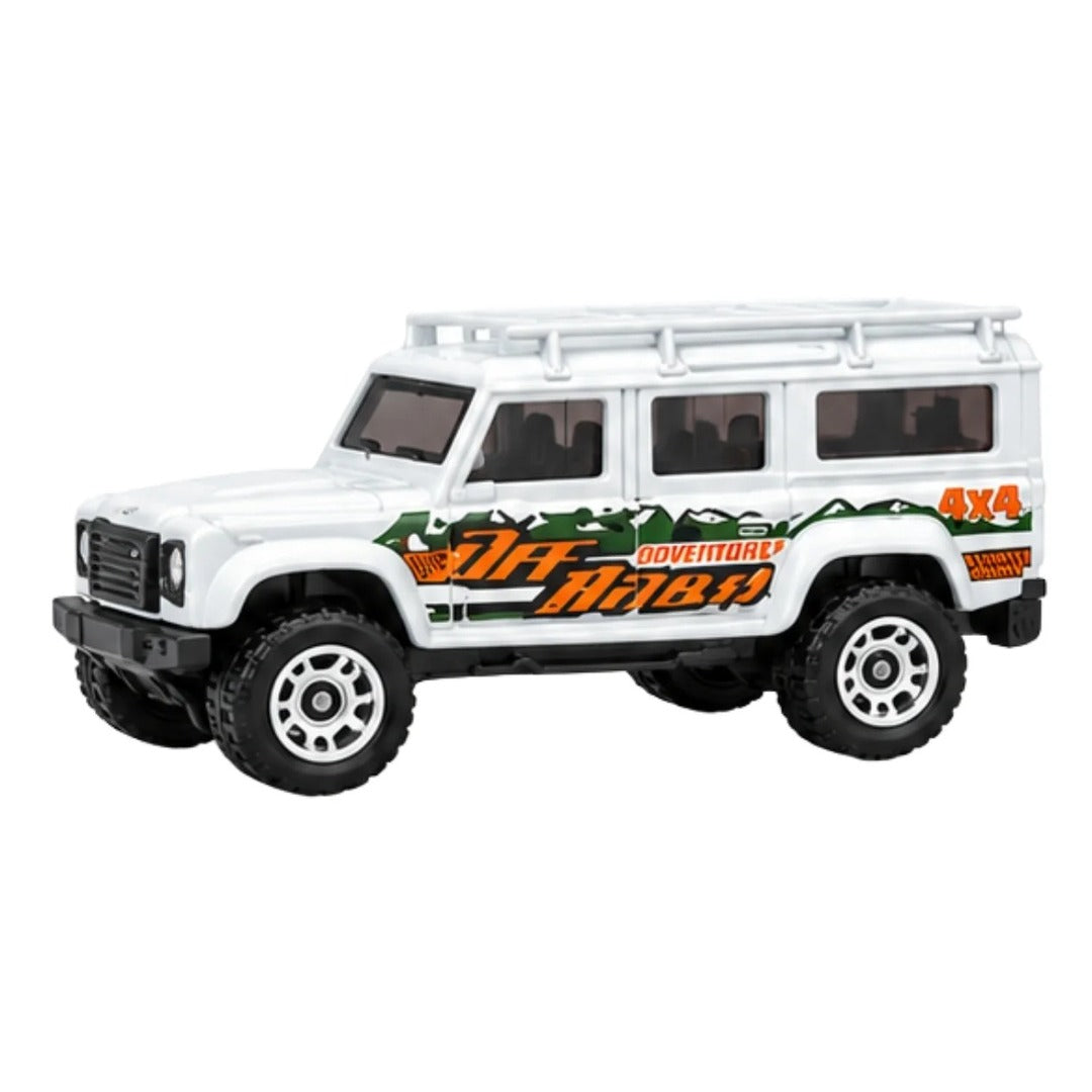 Matchbox MBX Adventure IV white Land Rover Defender