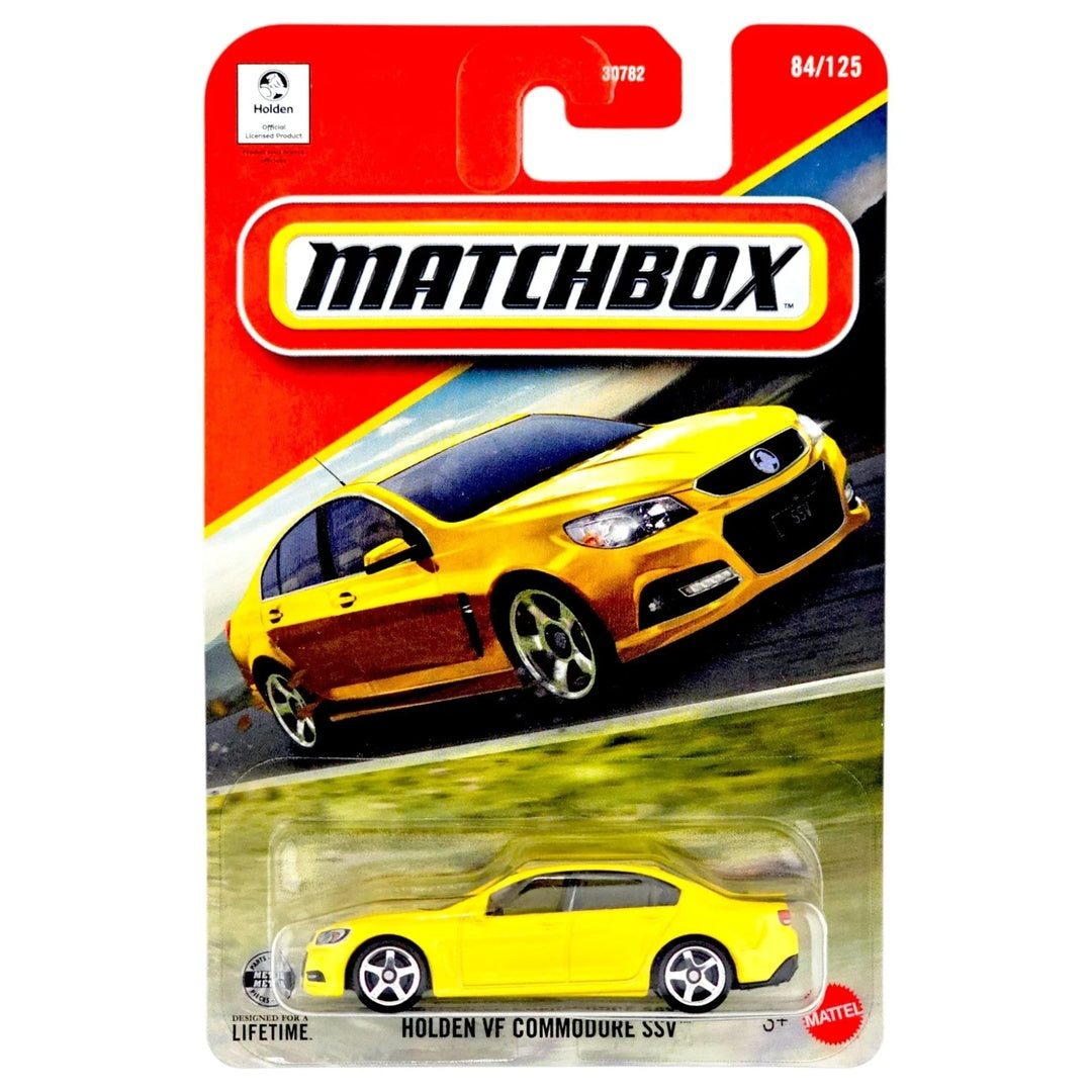 Matchbox Imported Holden VF Commodore SSV 1:64 Diecast Model Car 84/125 - Yellow