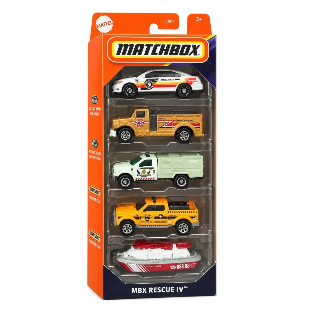 Matchbox MBX Rescue IV 5-Pack box