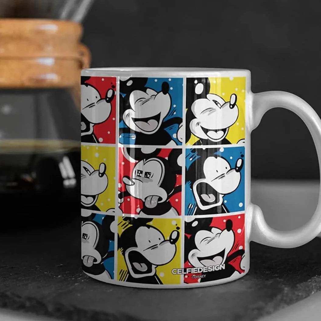 Moods Of Mickey - White Ceramic Coffee Mug