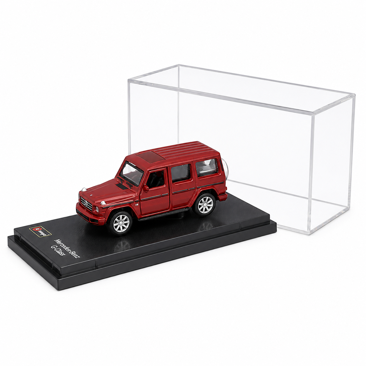 Mercedes-Benz G-Class 1:64 Scale Die-Cast Miniature Car with Display Case – Red