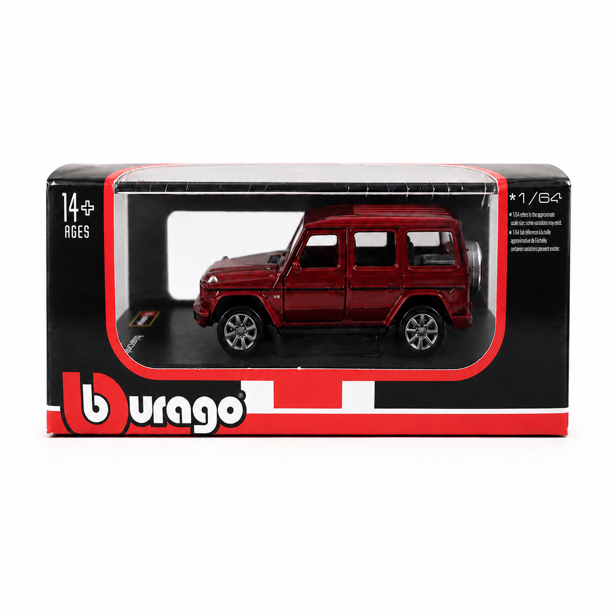 Mercedes-Benz G-Class 1:64 Scale Die-Cast Miniature Car with Display Case – Red