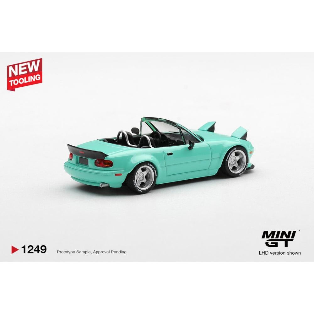 Mini GT #1249 Mazda MX-5 (NA) Pandem Mint Green - rear view