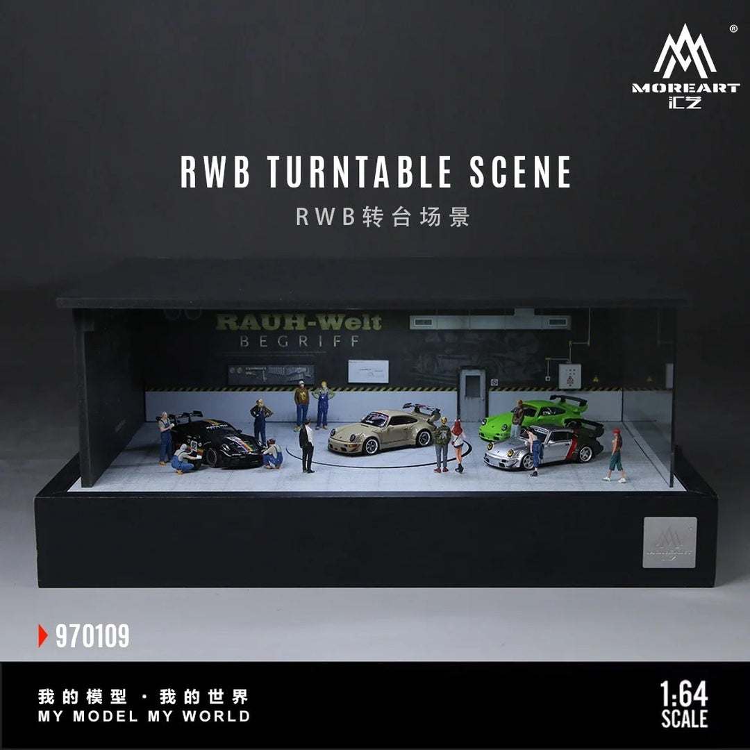 MoreArt 970109 RWB Turntable Scene Diorama Display Case 1:64 Scale
