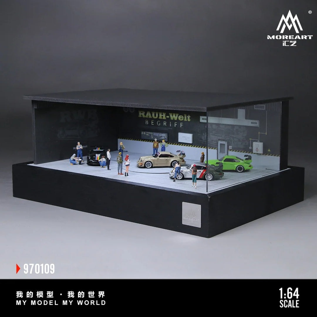 MoreArt 970109 RWB Turntable Scene Diorama Display Case 1:64 Scale