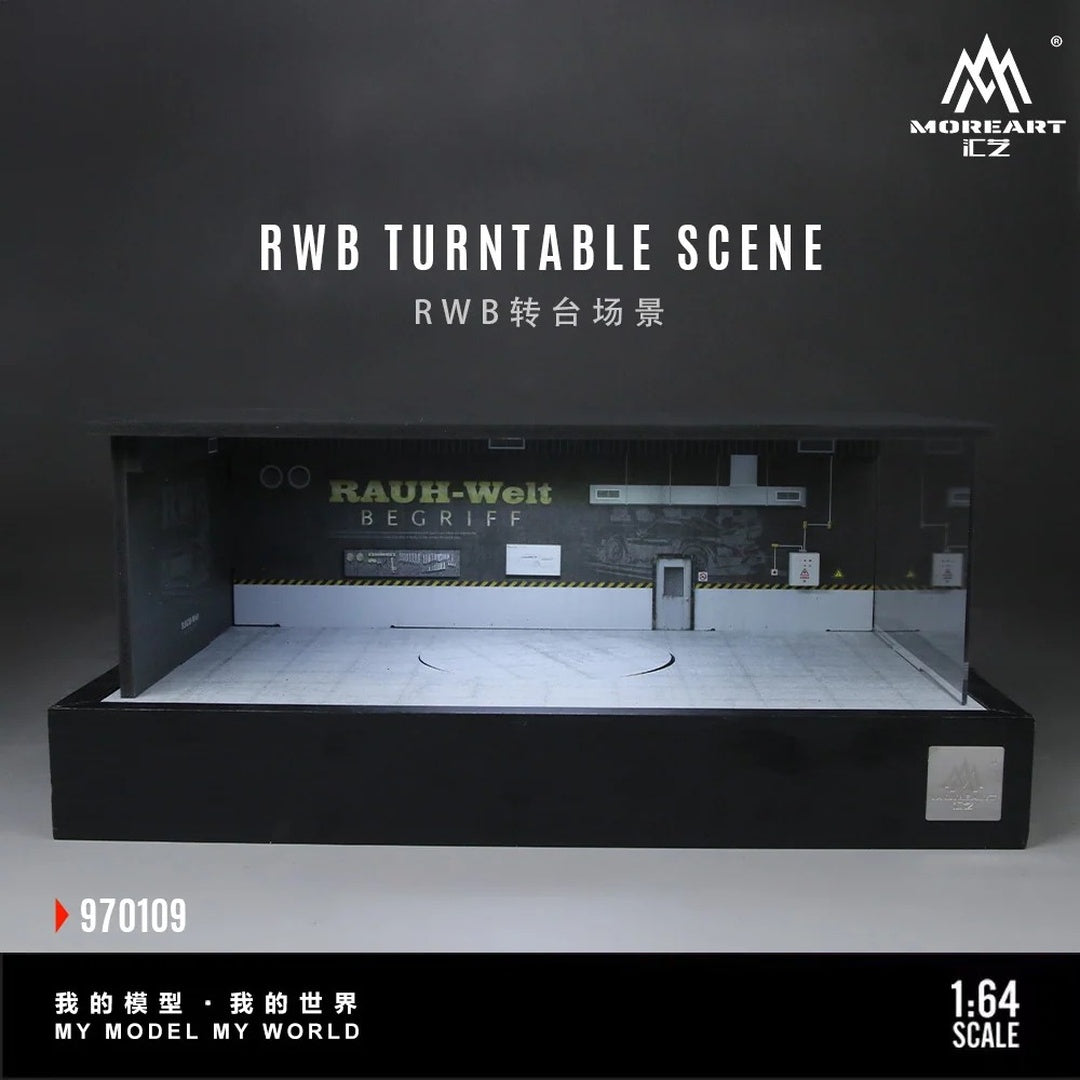 MoreArt 970109 RWB Turntable Scene Diorama Display Case 1:64 Scale