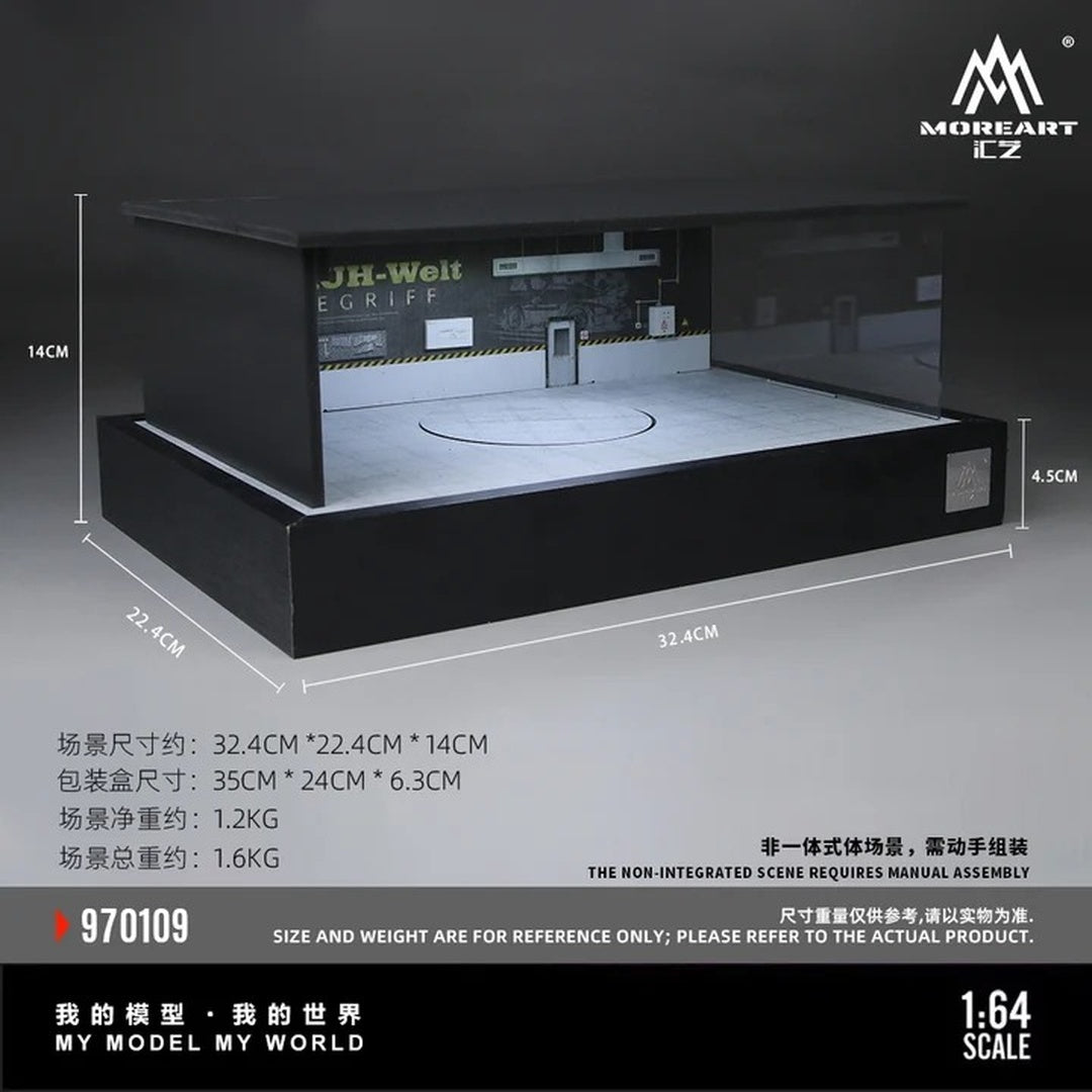 MoreArt 970109 RWB Turntable Scene Diorama Display Case 1:64 Scale