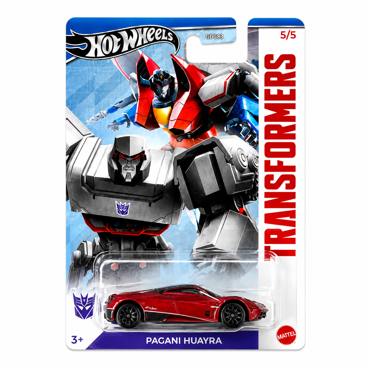 Hot Wheels Imported Silver Series Transformer Pagani Huayra Vehicles Exclusive Collection