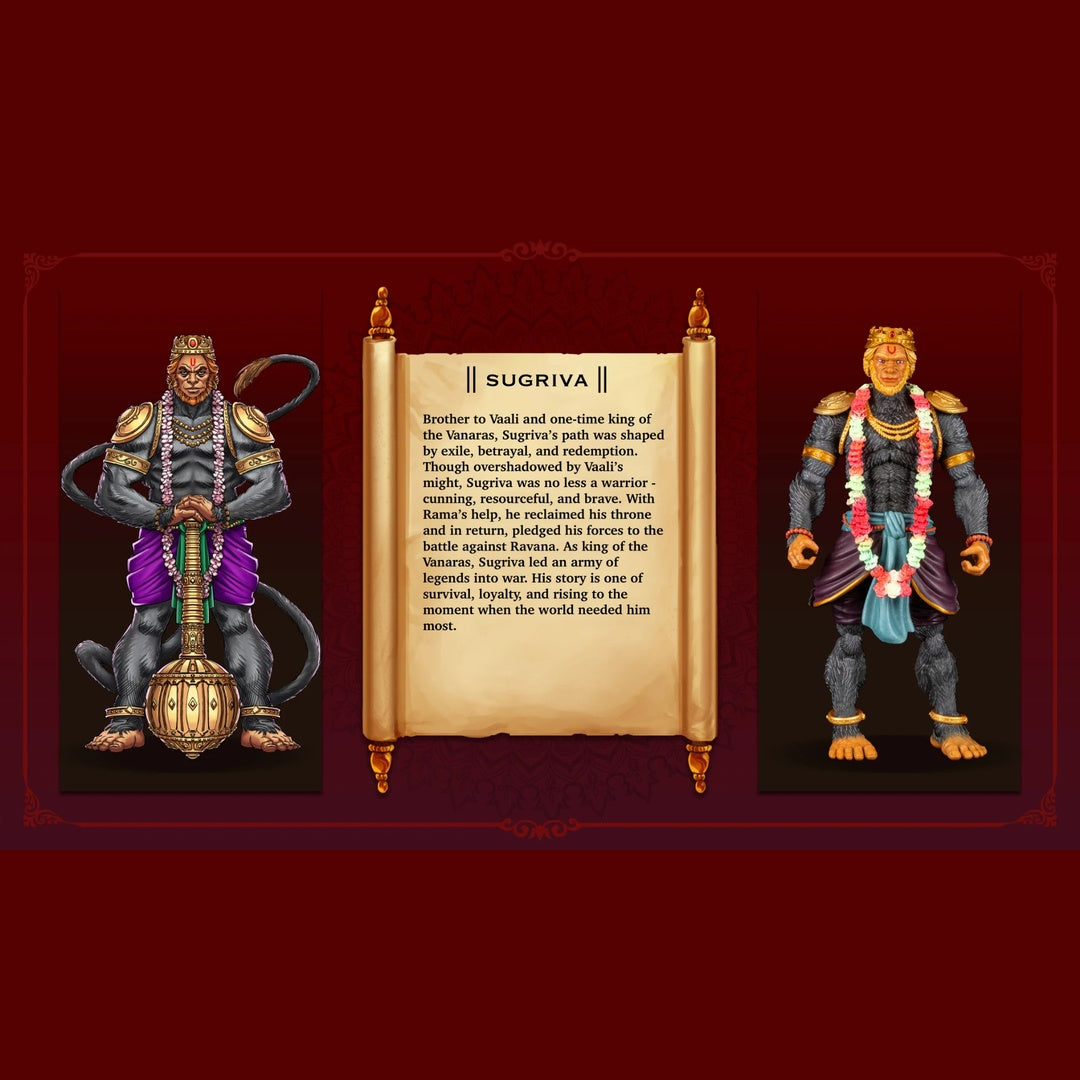 Legends of the Ramayana Sugriva - Character Bio and Lore Card