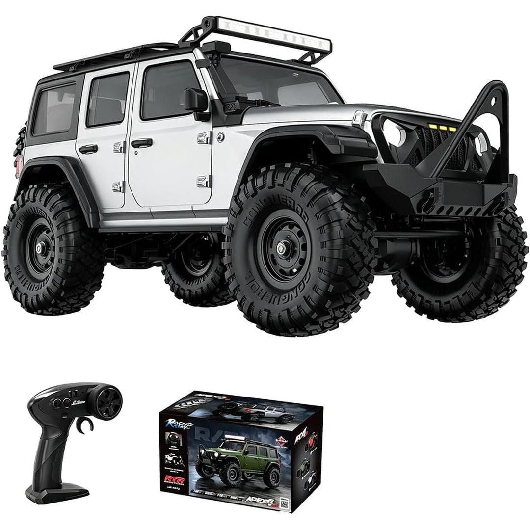 RC Jeep Wrangler Rock Crawler with LED light bar