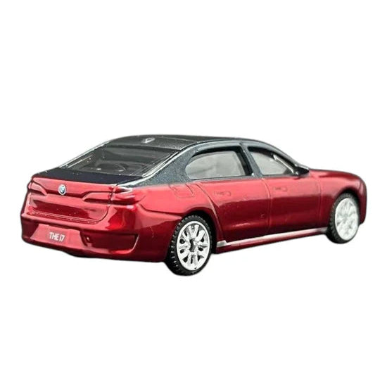 Scale 1 : 64 CCA BMW i7 - Red-Black Diecast Metal Model Car