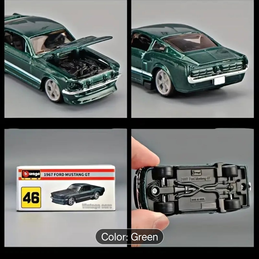 Official Bburago 46 1967 Ford Mustang GT - 1 : 64 Diecast Scale Model