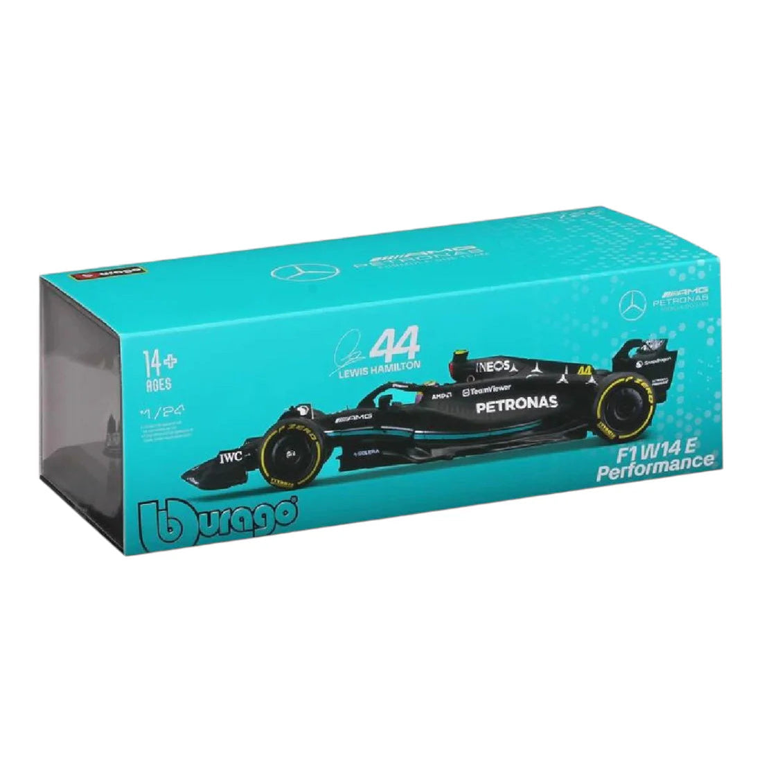 Bburago - 1 : 24 Diecast Scale Model - Mercedes-AMG Petronas F1 W14 E Performance #44 Lewis Hamilton