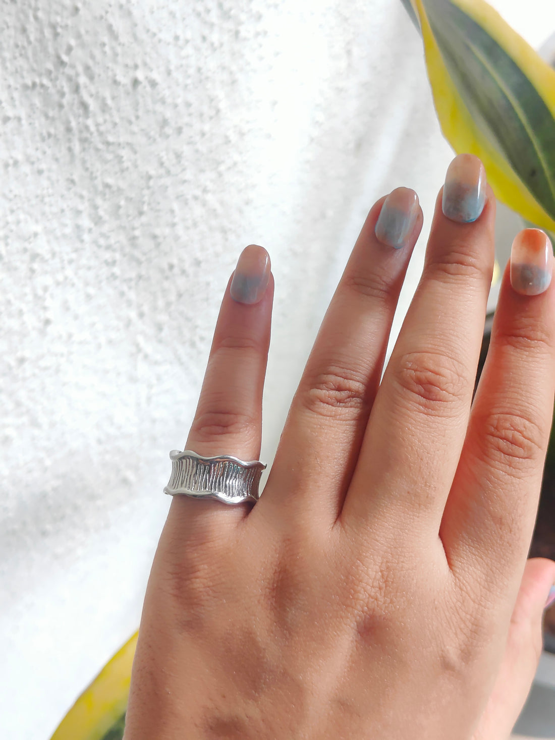 Concave Irregular Wave Ring (Select From Drop Down Menu)
