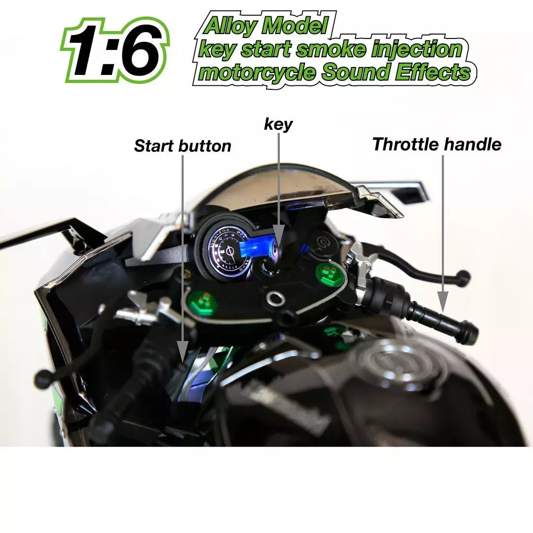 Kawasaki H2R Alloy Model 1:6 Scale (Matte Black)