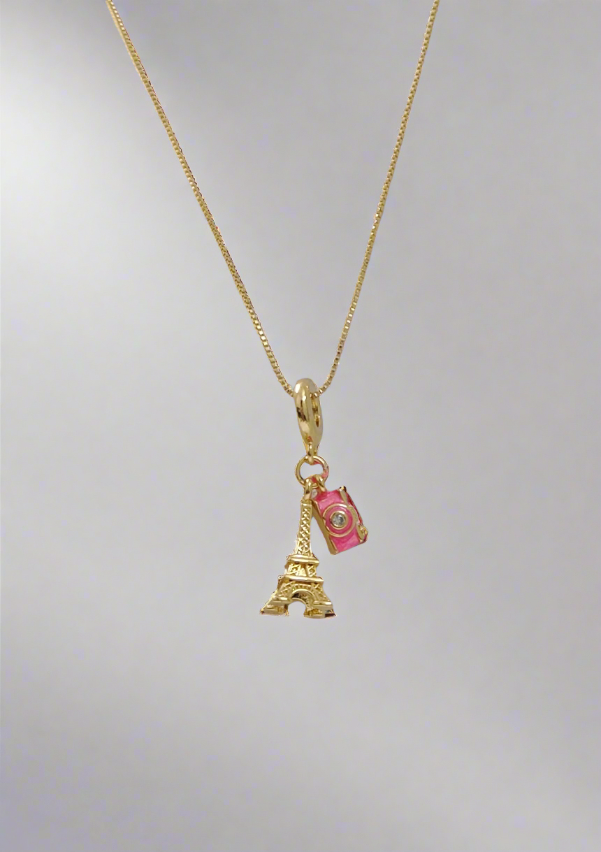 Paris at First Click Charm Necklace