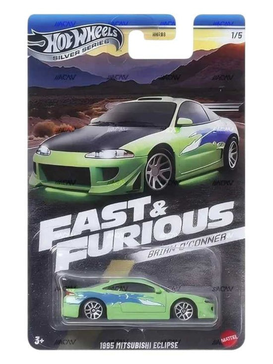 Hot Wheels 2025 Silver Series Fast and Furious Brian o'conner Cars 1:64 Scale - Set Of 5