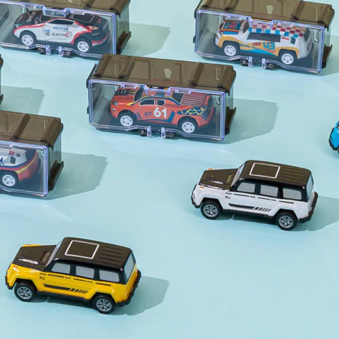 6 Layer Interlocking Acrylic Storage Case Diecast Organizers Set of 6 - Cars Not Included