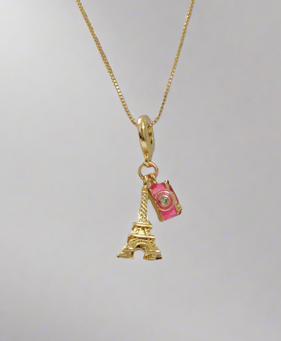 Paris at First Click Charm Necklace