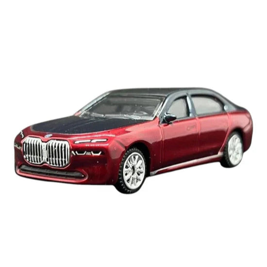 Scale 1 : 64 CCA BMW i7 - Red-Black Diecast Metal Model Car