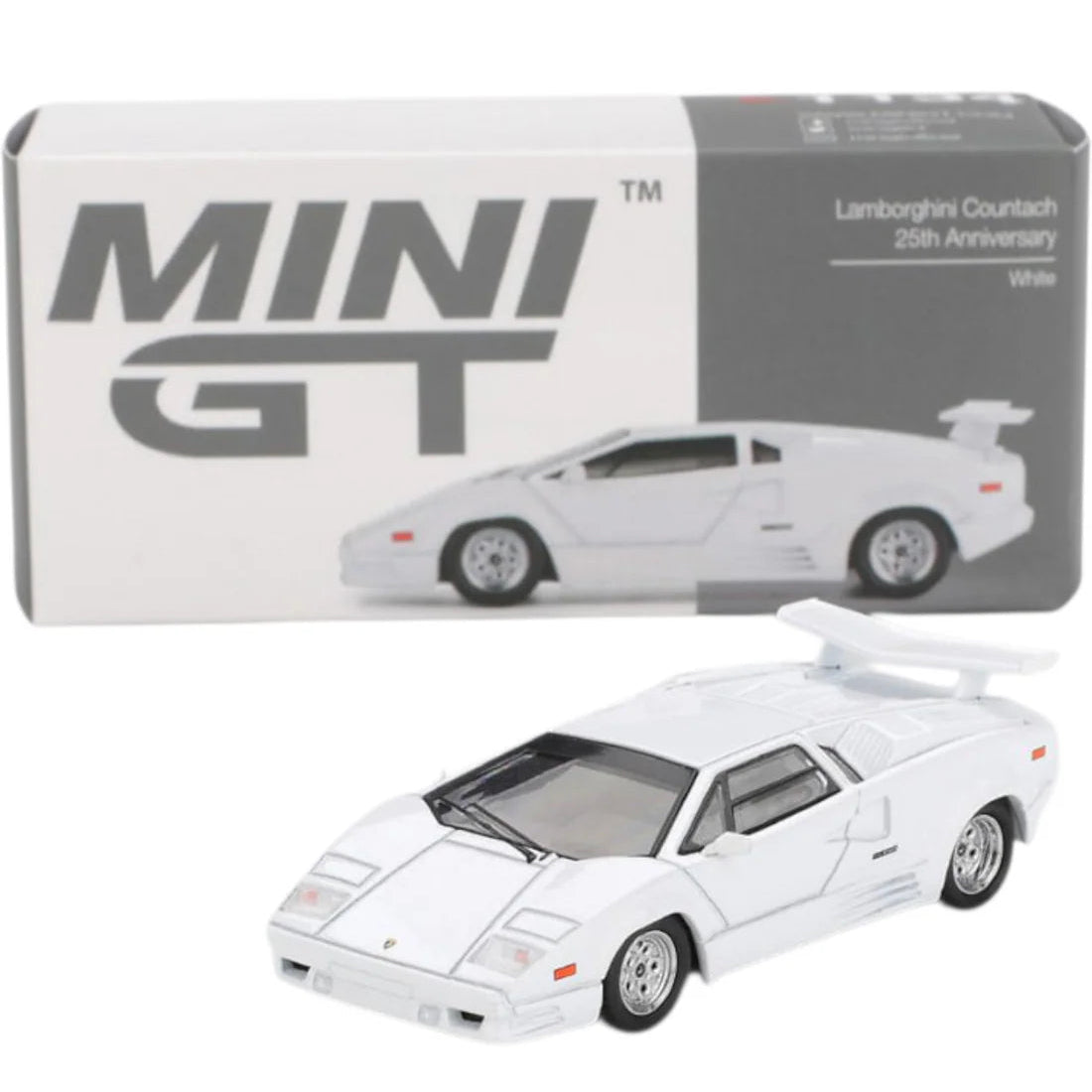 Mini GT Imported Code 1134- Lamborghini Countach 25th Anniversary White