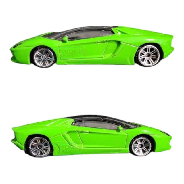 Scale 1 : 64 CCA Lamborghini Aventador SVJ : Green Diecast Metal Model Car