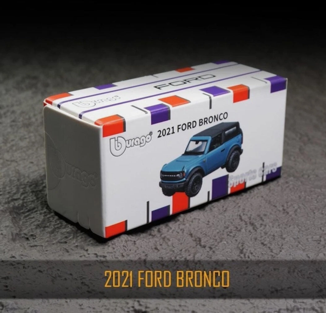 Official Bburago 2021 Ford Bronco - 1 : 64 Diecast Scale Model