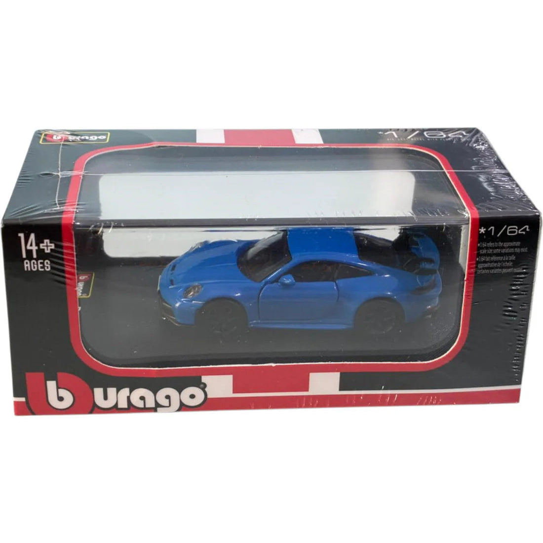 Official Bburago Scale 1 : 64 Diecast Scale Model - Porsche 911 GT3 - Blue