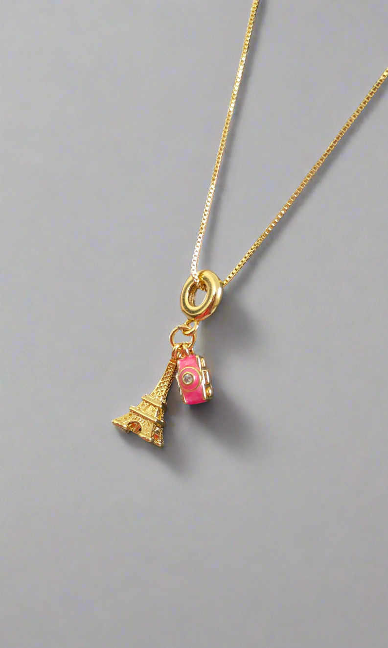 Paris at First Click Charm Necklace
