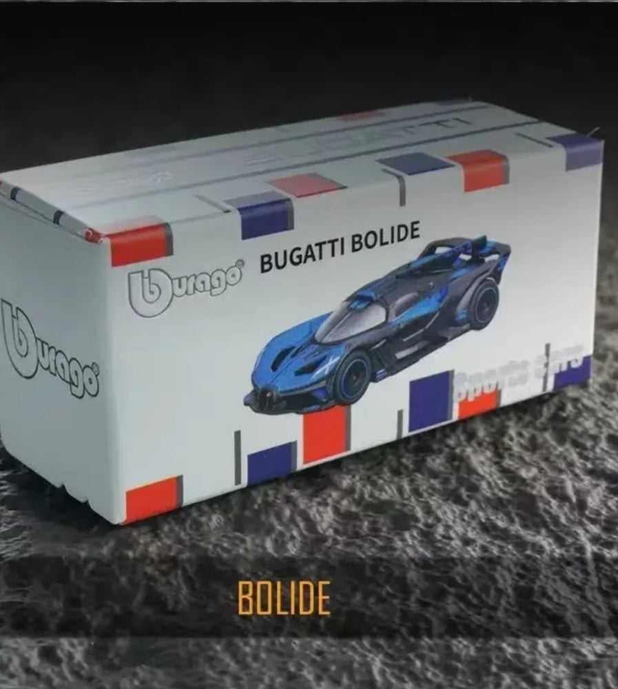 Official Bburago Bugatti Bolide Blue - 1 : 64 Diecast Scale Model