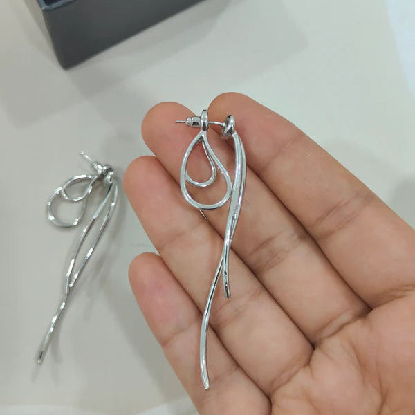 Silver Luxe Bow Studs