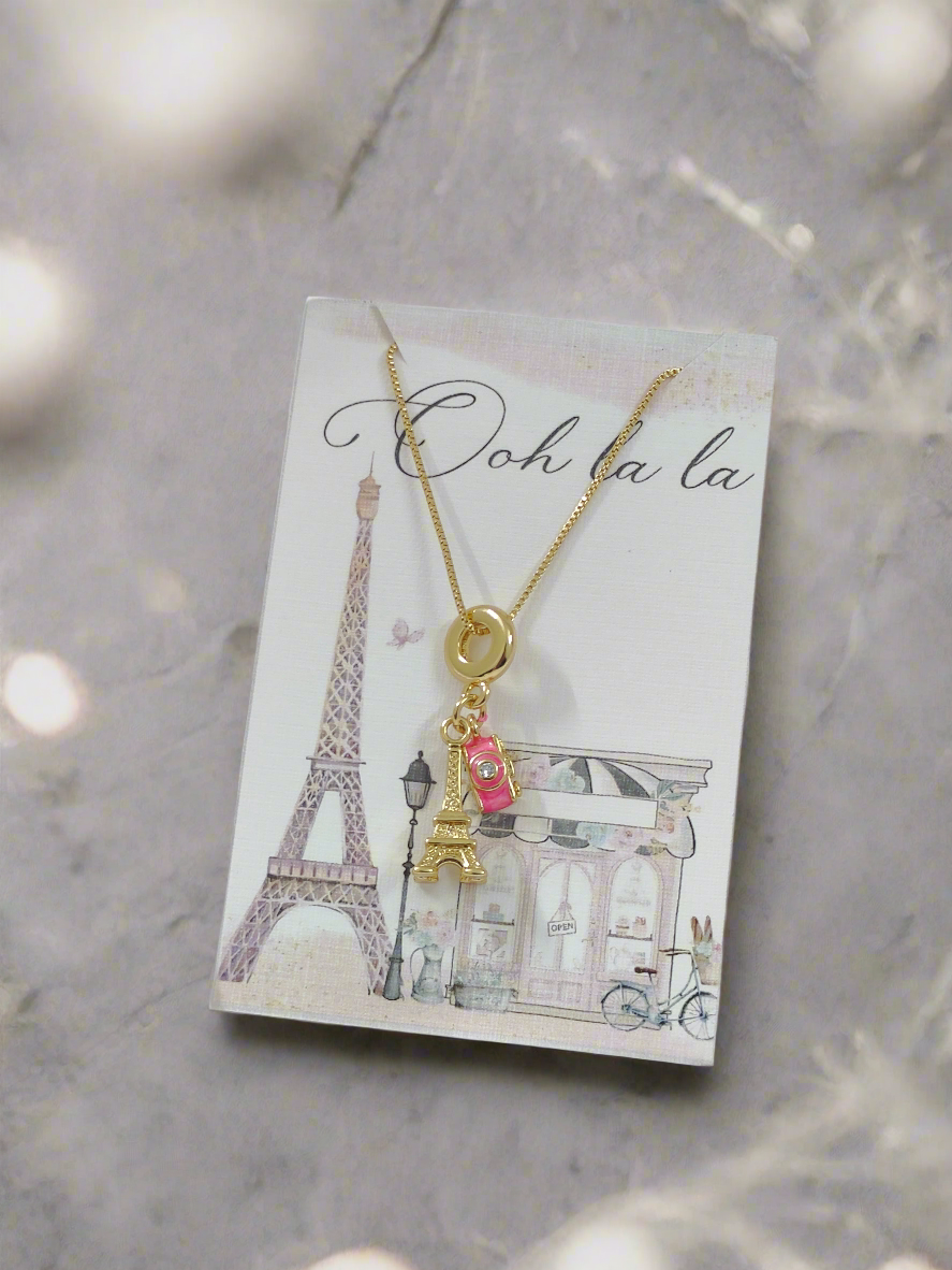 Paris at First Click Charm Necklace