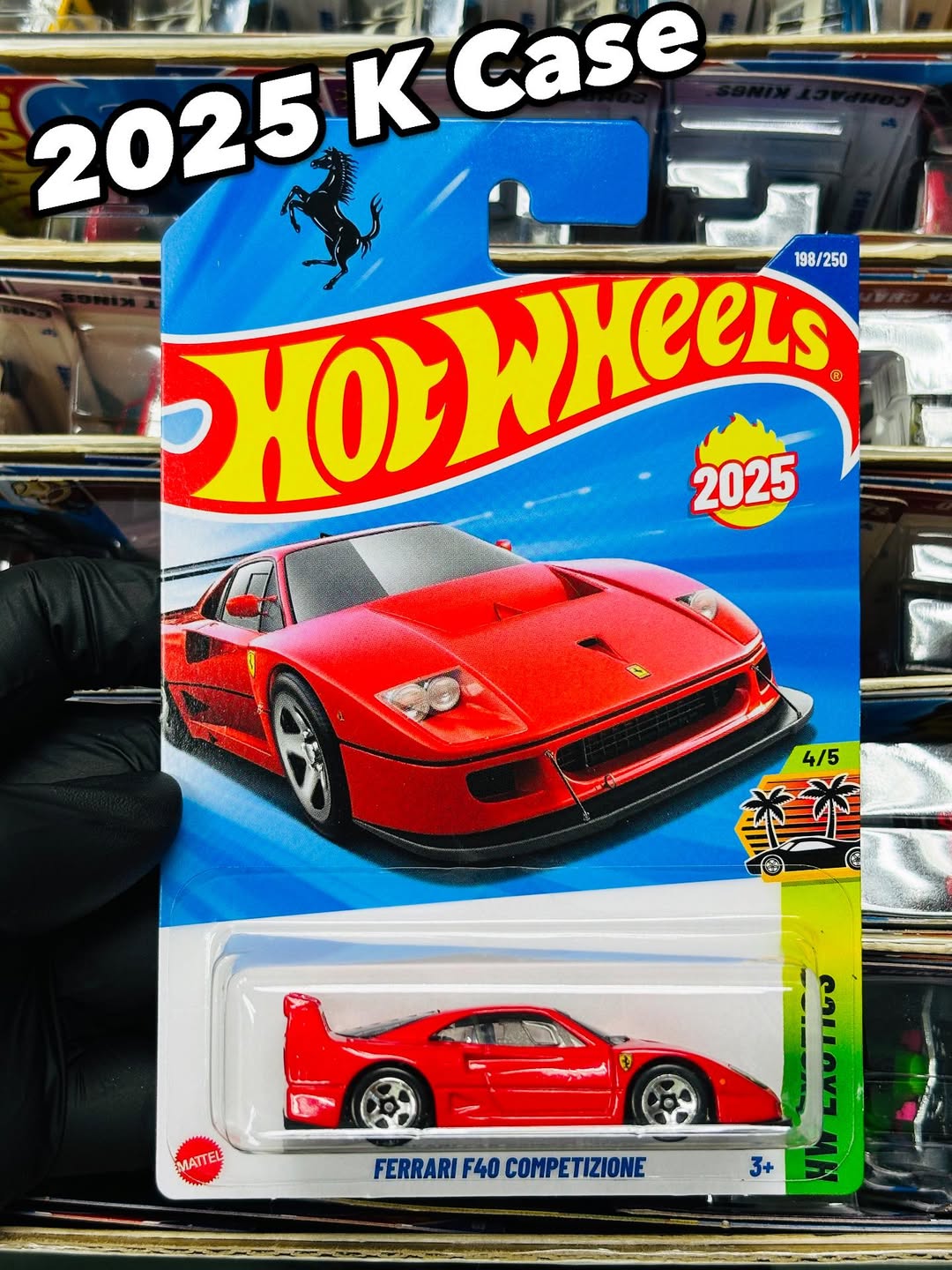 Hot Wheels 2025 Imported J and K L Case Vehicle Exclusive Collection Ferrari F40 Competizione