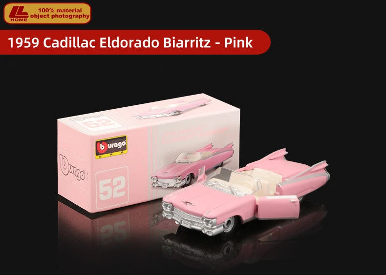 Official Bburago 52 1959 Cadillac Eldorado Biarritz - 1 : 64 Diecast Scale Model