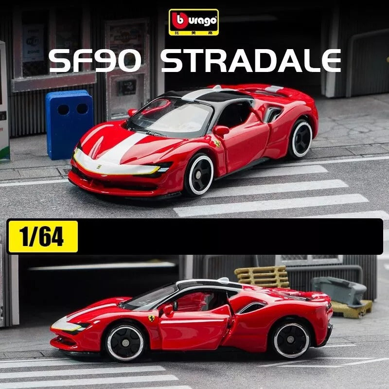 Official Bburago SF90 Stradale Fiorano - 1 : 64 Diecast Scale Model