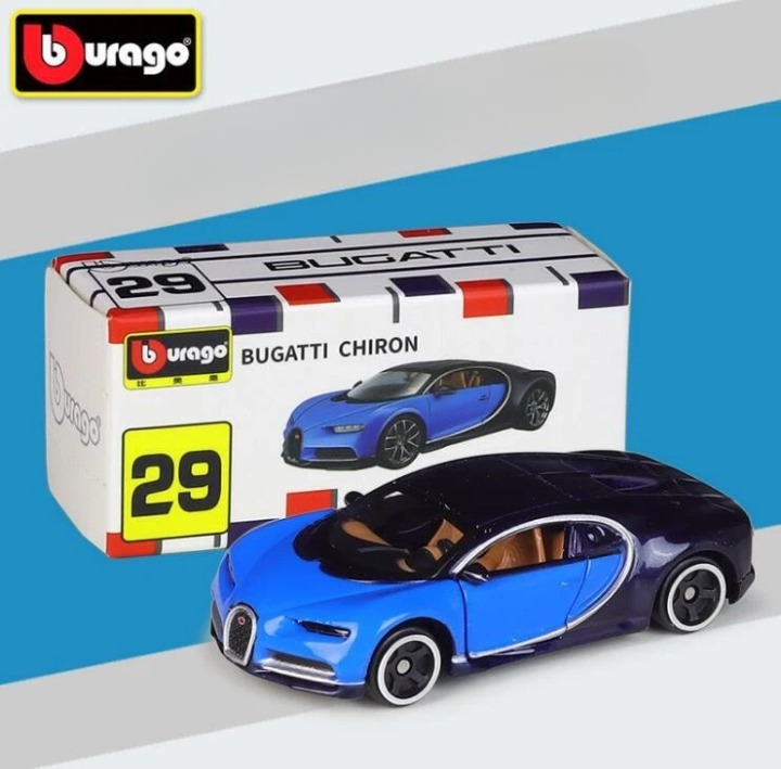 Official Bburago Bugatti Chiron - 1 : 64 Diecast Scale Model