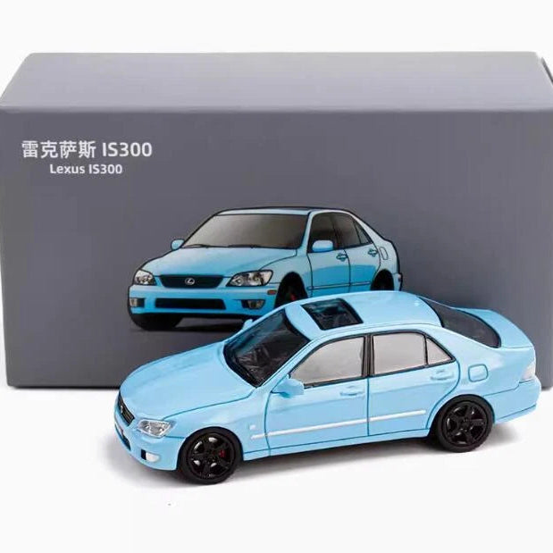 JKM 1:64 Lexus IS300 Diecast Metal Model Car Collection - Blue