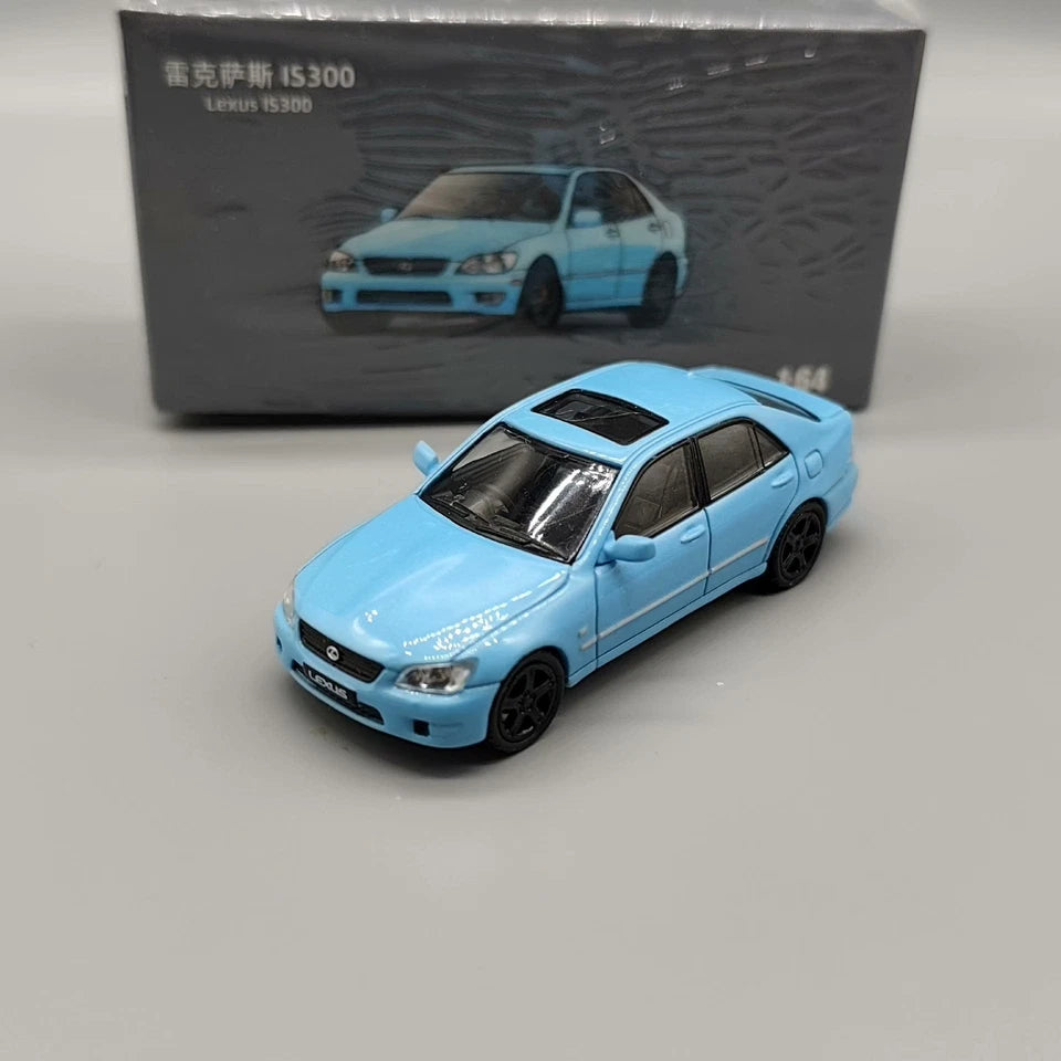 JKM 1:64 Lexus IS300 Diecast Metal Model Car Collection - Blue
