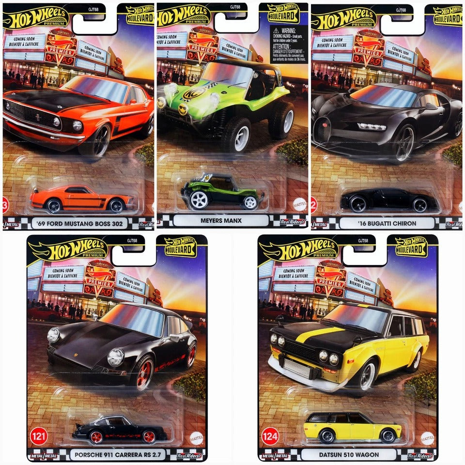 Hot Wheels Premium Imported 2025 Boulevard Exclusive Collection - Set Of 5
