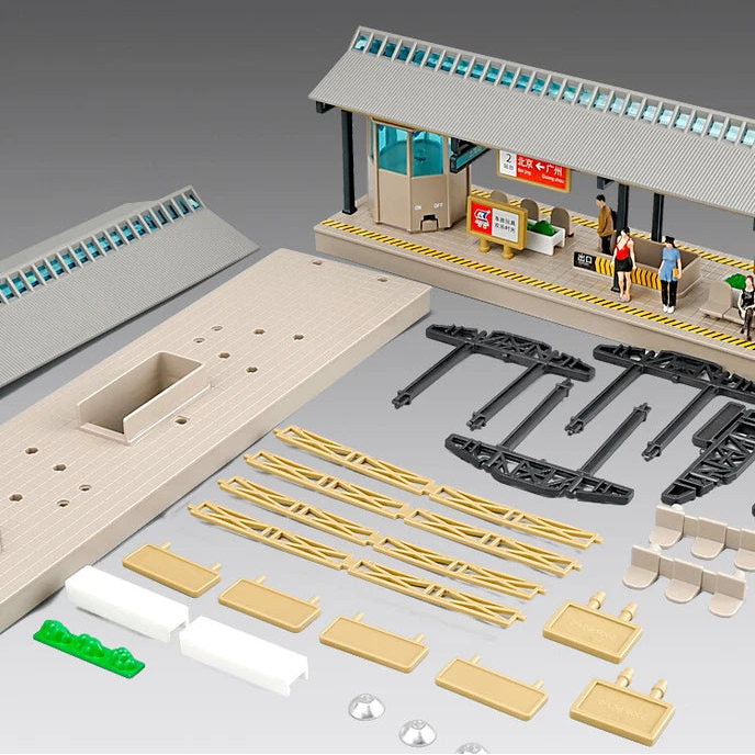 Railway Center Diorama With Lights for 1:64 Diecast Models - No Figures Included (No Cod Allowed On This Product) - Prepaid Orders Only